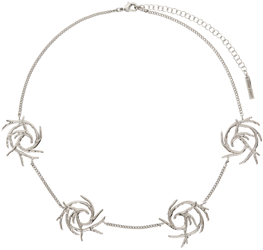HUGO KREIT SSENSE Exclusive Silver Mini Coral Twist Necklace