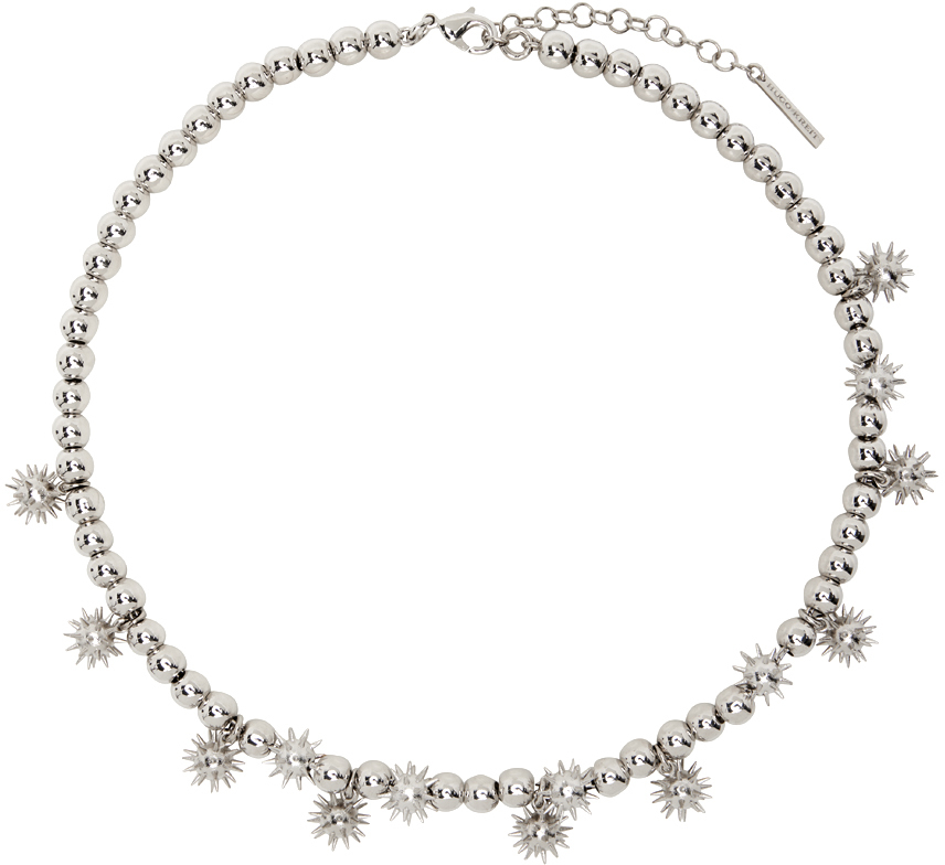 HUGO KREIT SSENSE Exclusive Silver Spiky Ball Necklace