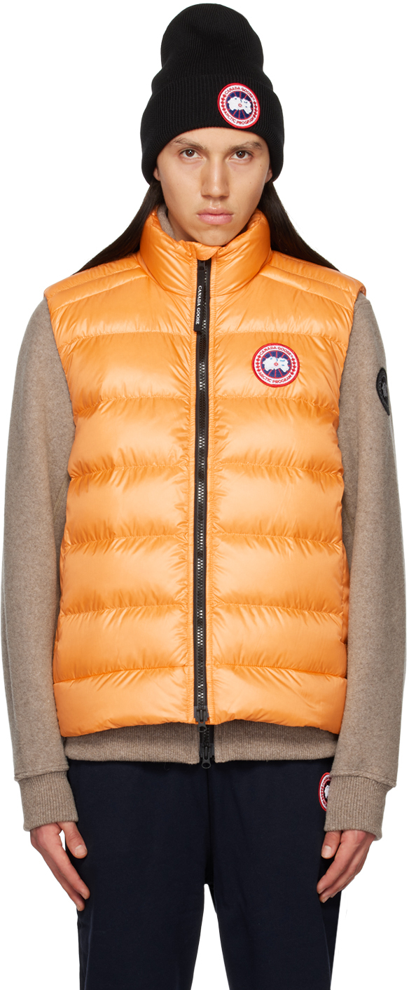Canada Goose Crofton Channel Quilted Down Vest In Sundial-teinte Solaire