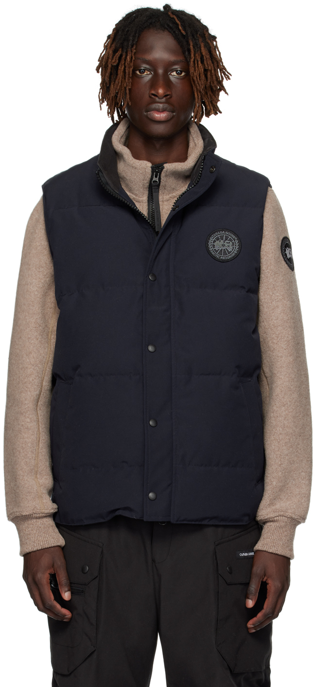 Canada Goose Black Label Garson Quilted Shell Down Gilet In Navy