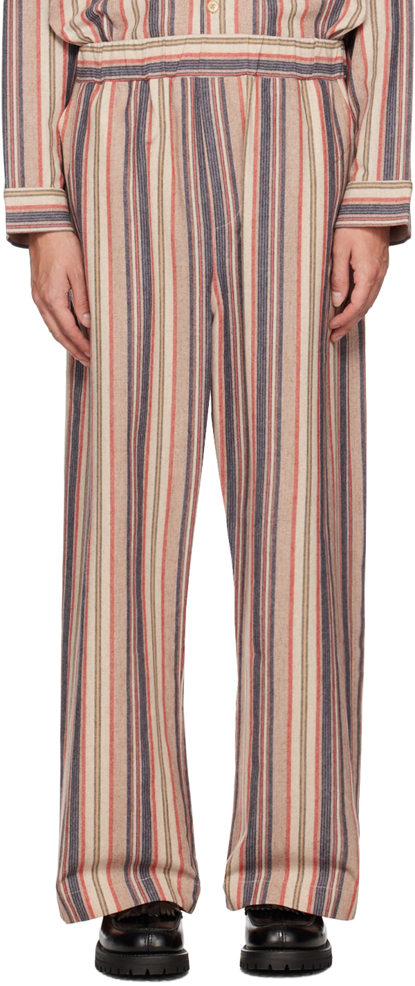The Elder Statesman Multicolor Leisure Trousers In H22 Stripe