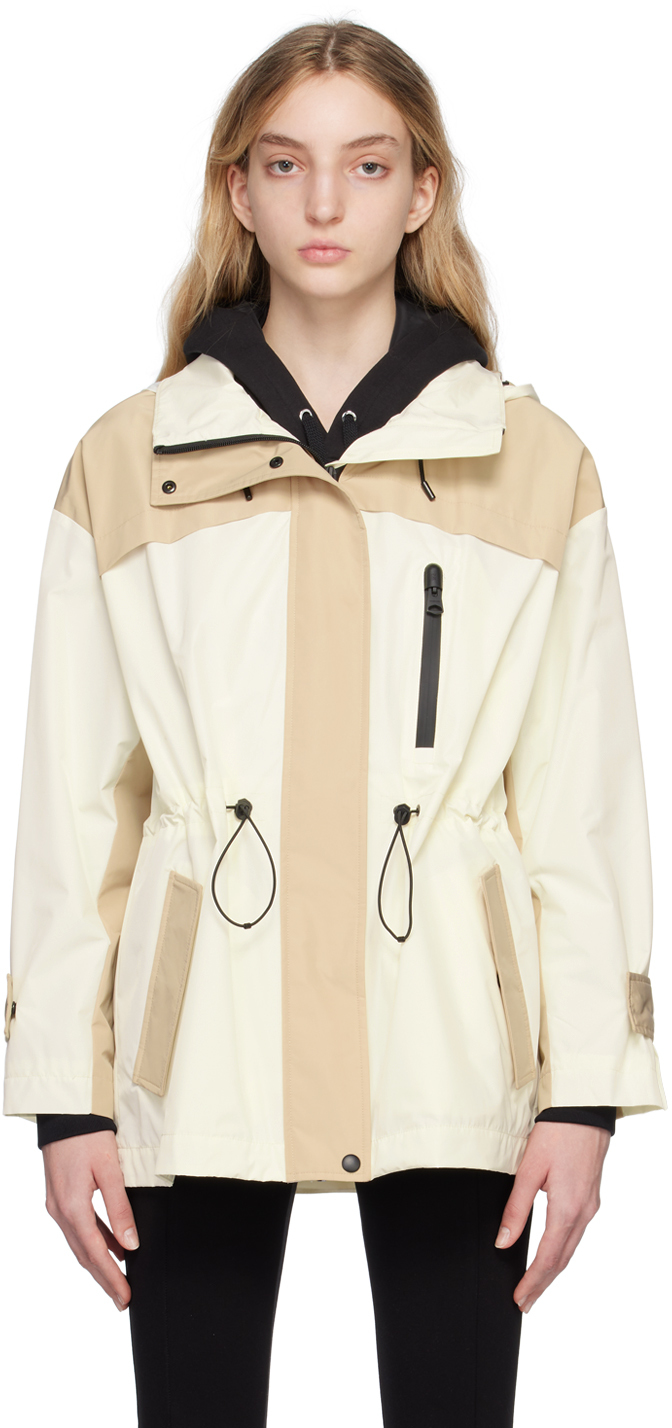 Mackage Off-white & Tan Alize Jacket In Cream