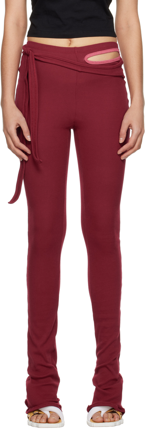Ottolinger Burgundy Cutout Lounge Pants