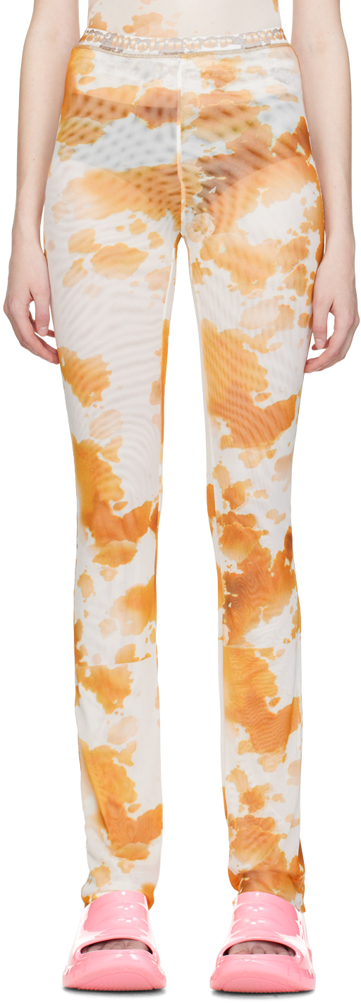 Ottolinger Ssense Exclusive Orange Lounge Pants In Special Print Brown