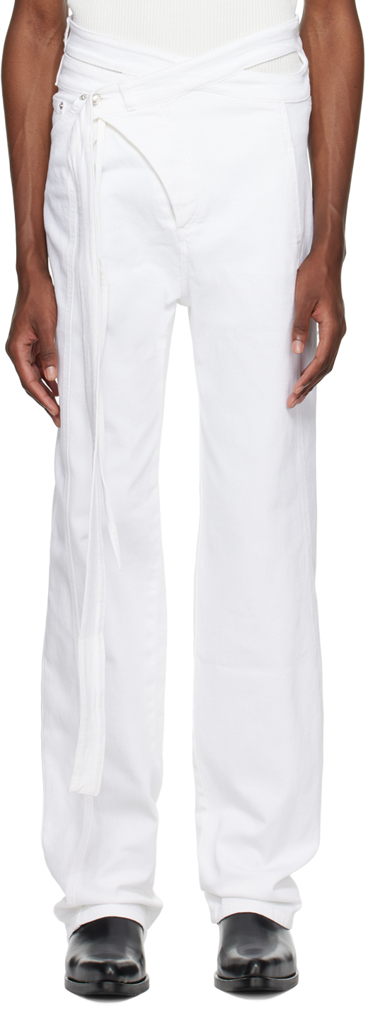 Ottolinger Ssense Exclusive White Wrap Jeans