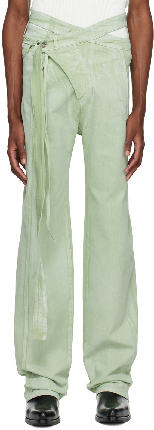 Ottolinger Ssense Exclusive Green Jeans In Piwhpa