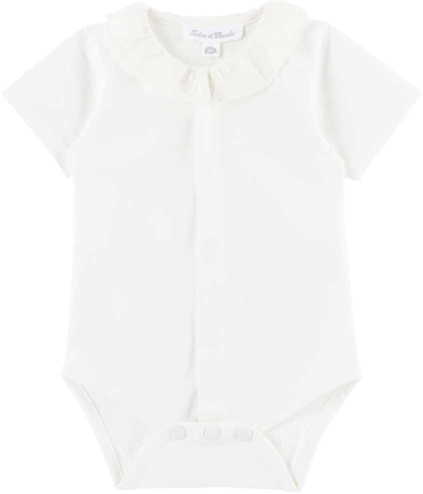 Khloe Lace Bodysuit (White) - ShopperBoard
