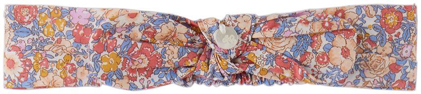 Tartine Et Chocolat Baby Multicolor Floral Headband In 34 Rose Moyen Chiné