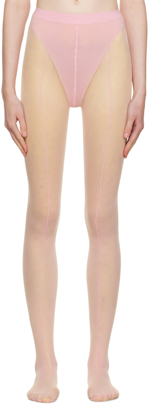 x Mugler A tights in pink - Wolford