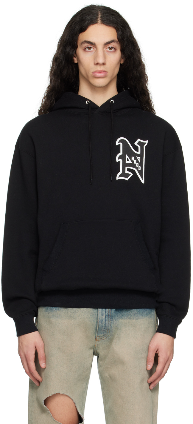 NEIGHBORHOOD BLACK COLLEGE HOODIE