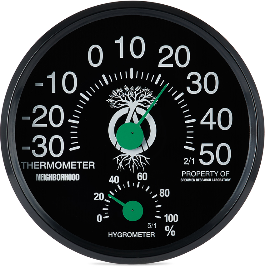 Black SRL Thermohygrometer by Neighborhood | SSENSE UK