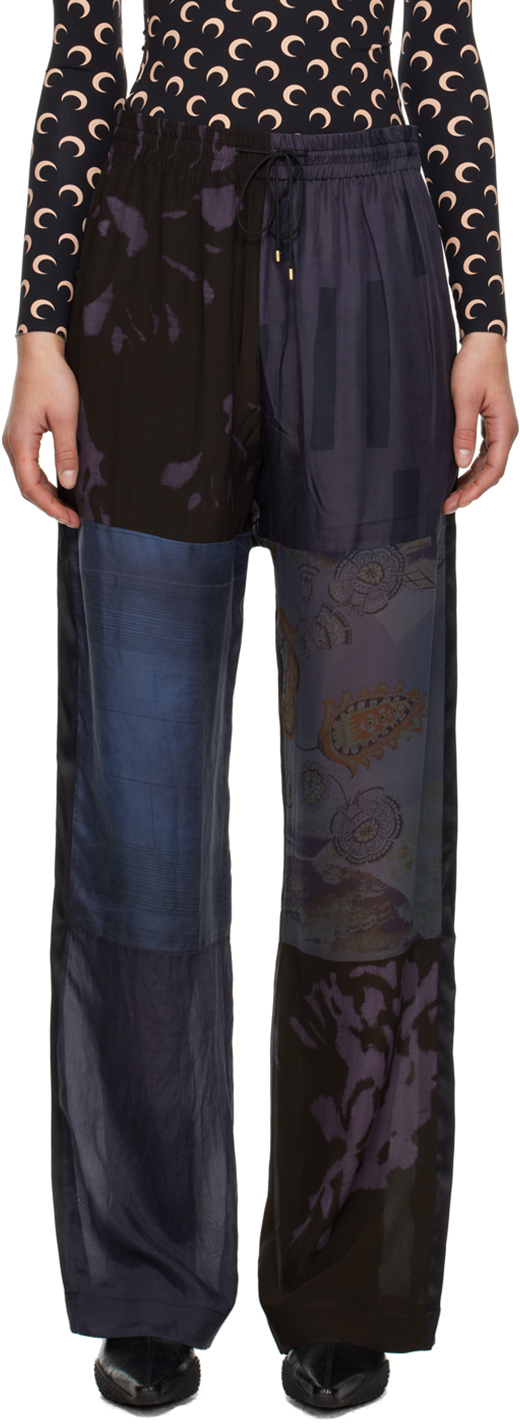Marine Serre Multicolor Graphic Pajama Trousers