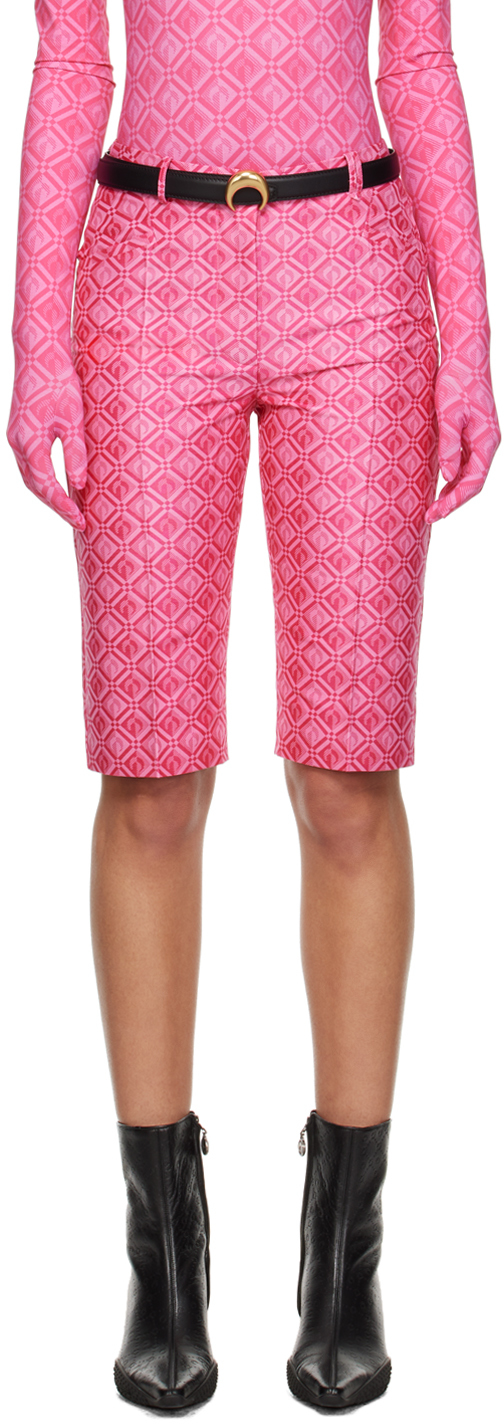 Marine Serre Pink Diamant Shorts