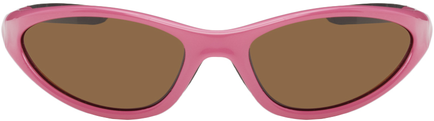 Marine Serre Pink Vuarnet Edition Injected Visionizer Sunglasses In 07 Pink