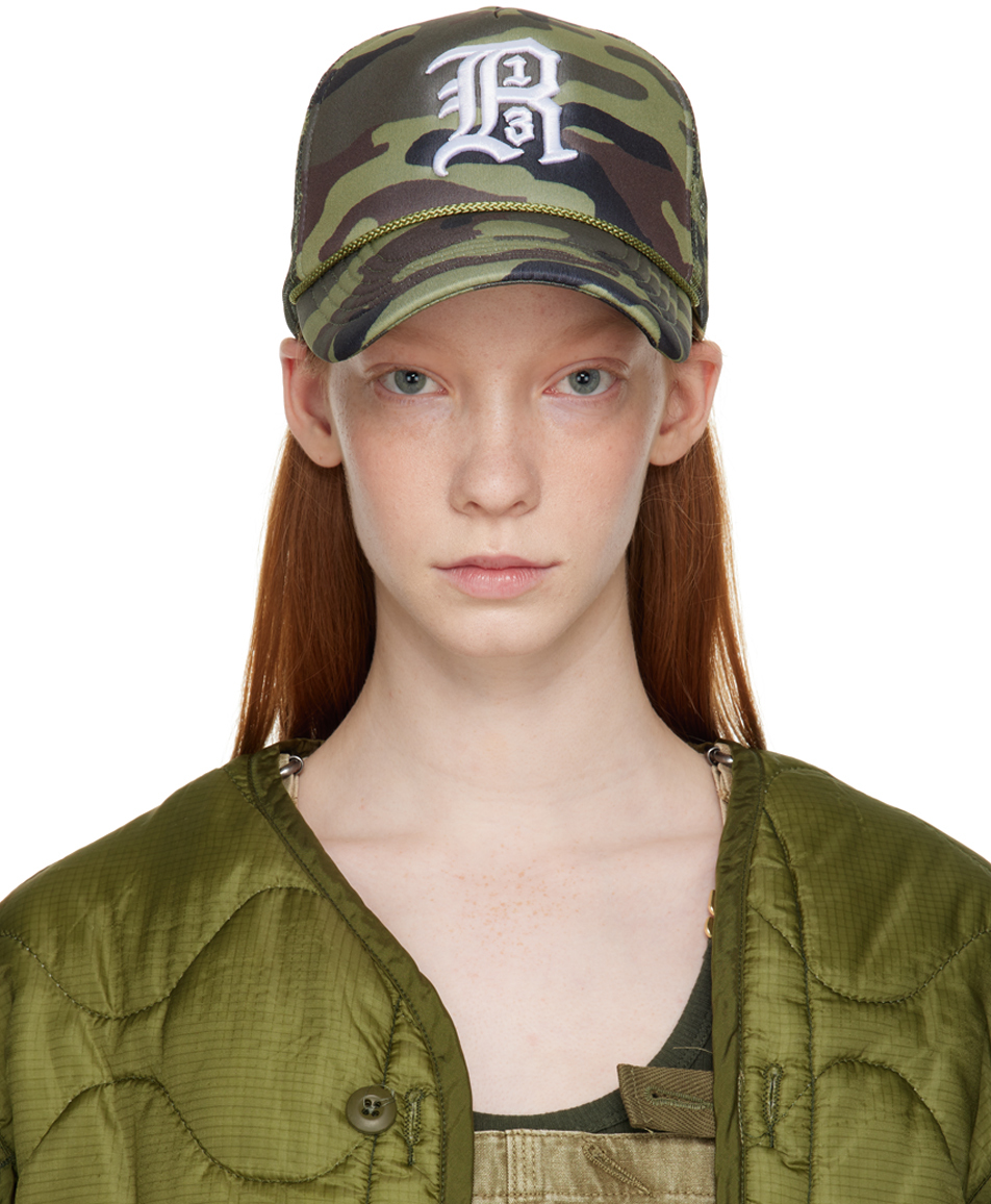 帽子 R13 camocap R13 Embroidered Logo Camo Trucker Hat | ModeSens