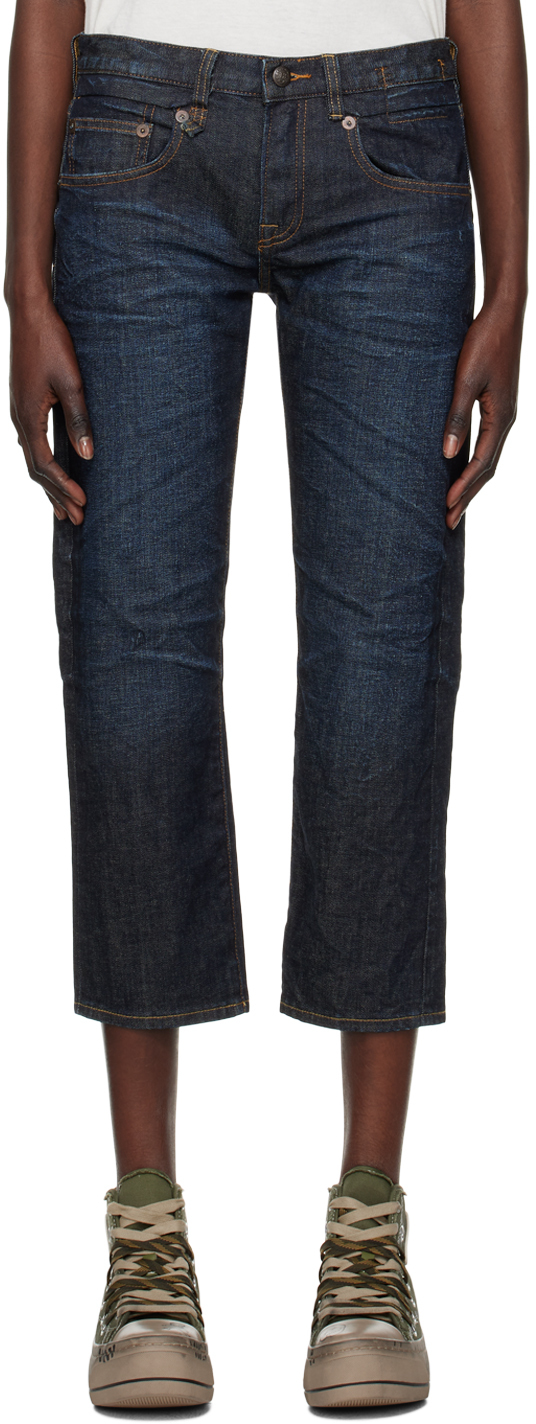 R13 Indigo Boy Straight Jeans In Blue ModeSens