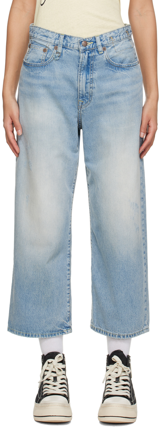 R13: Blue Ankled D'Arcy Jeans | SSENSE