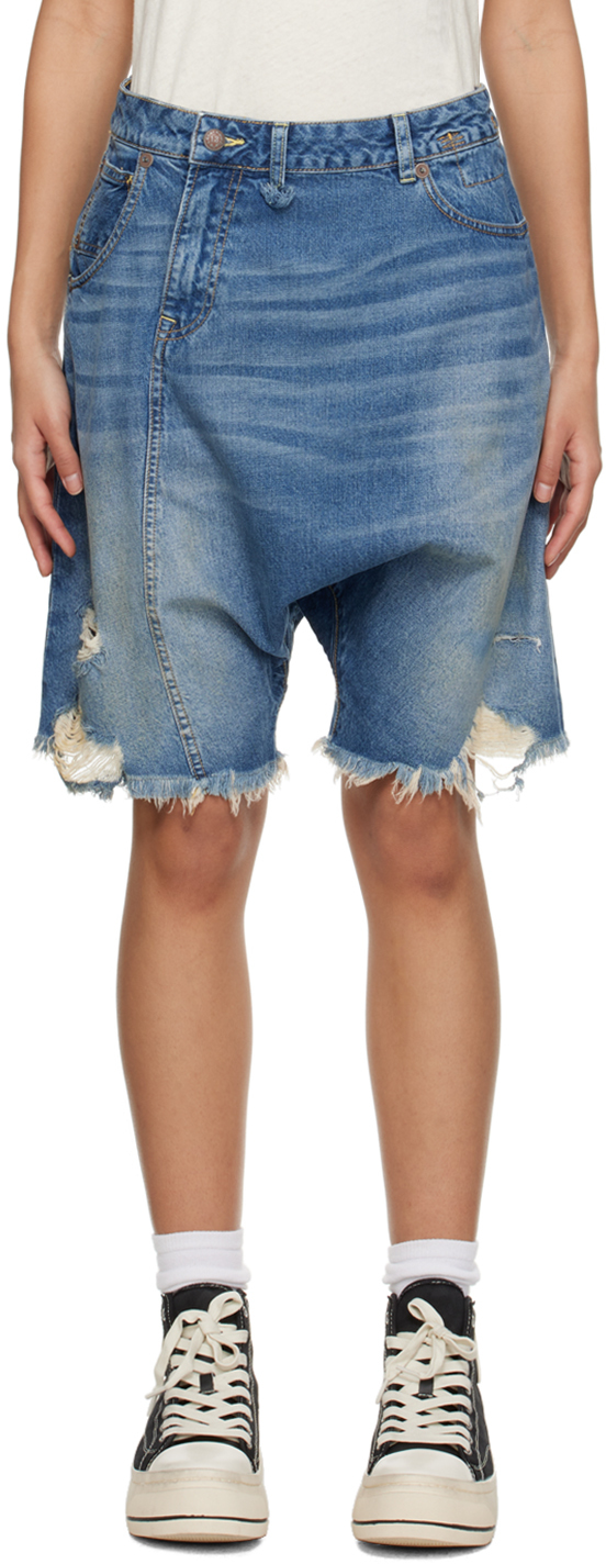 R13 BLUE TWISTER SHORTS