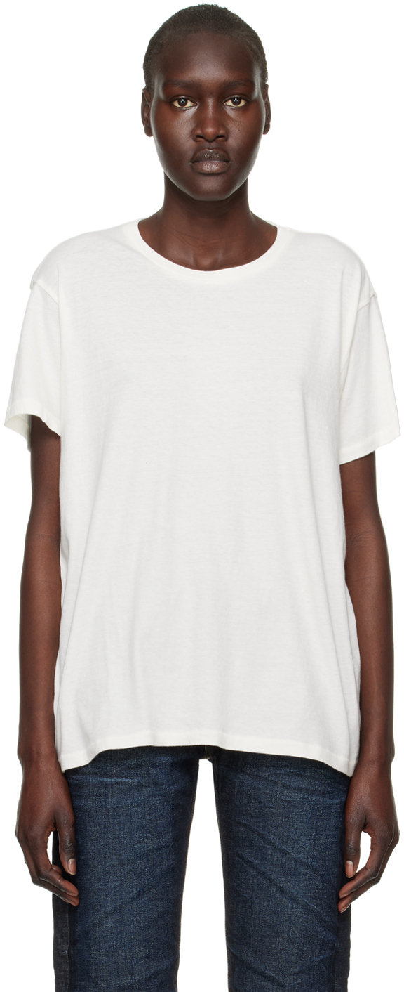 R13 Off-white Boy T-shirt In Ecru