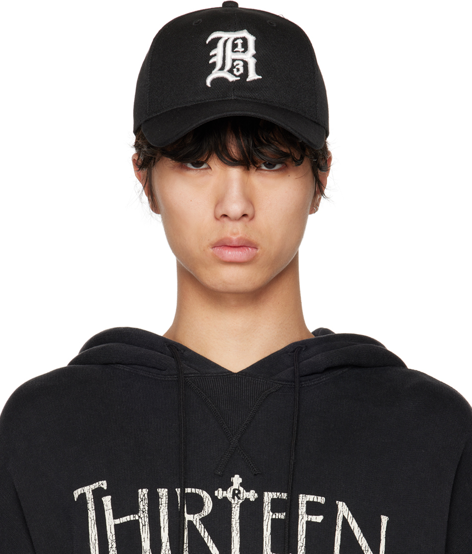 R13: Black 'R13' Cap | SSENSE UK