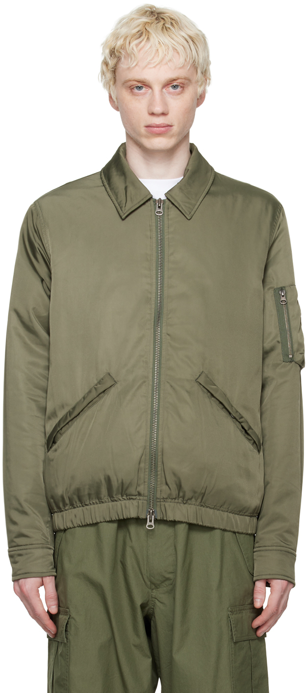 Samsøe Samsøe: Green Tonny Bomber Jacket | SSENSE