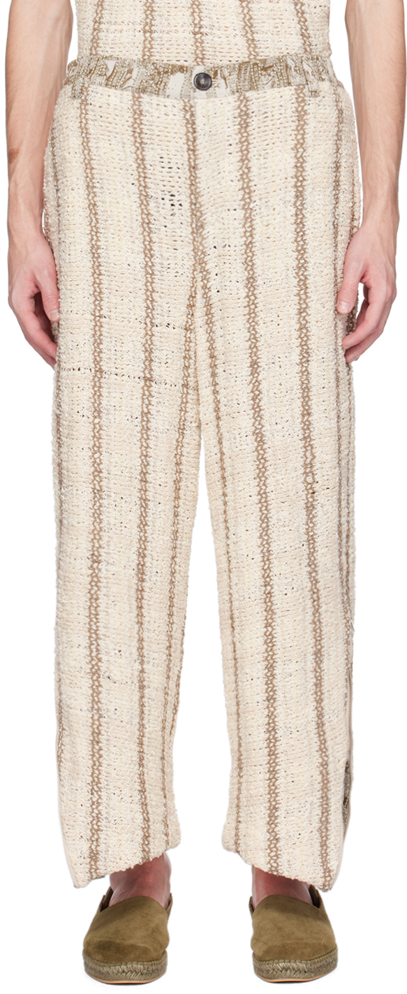 Vitelli Ssense Exclusive Beige Trousers In Sand And Brown