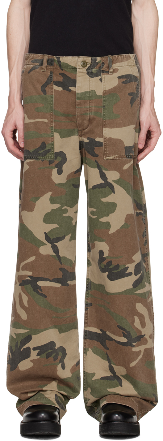 R13 Green Utility Trousers In Camo ModeSens