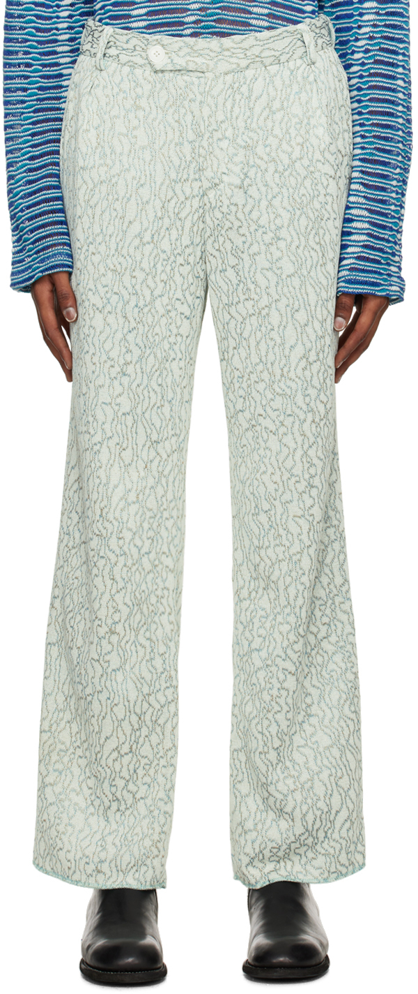Vitelli Ssense Exclusive Blue Trousers In Pearl Mix