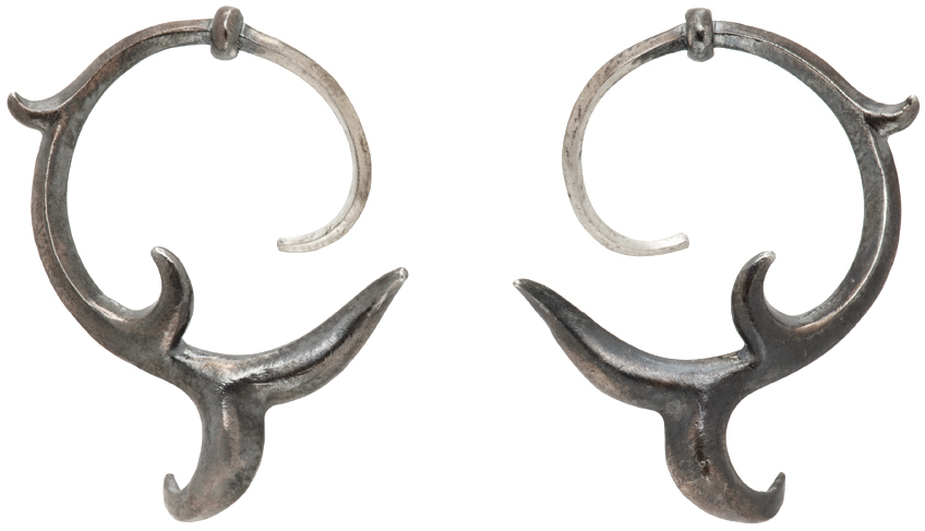 J.KIM Silver Wrought-Iron Fence Earrings