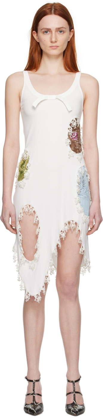 J.KIM White Lace Trim Minidress