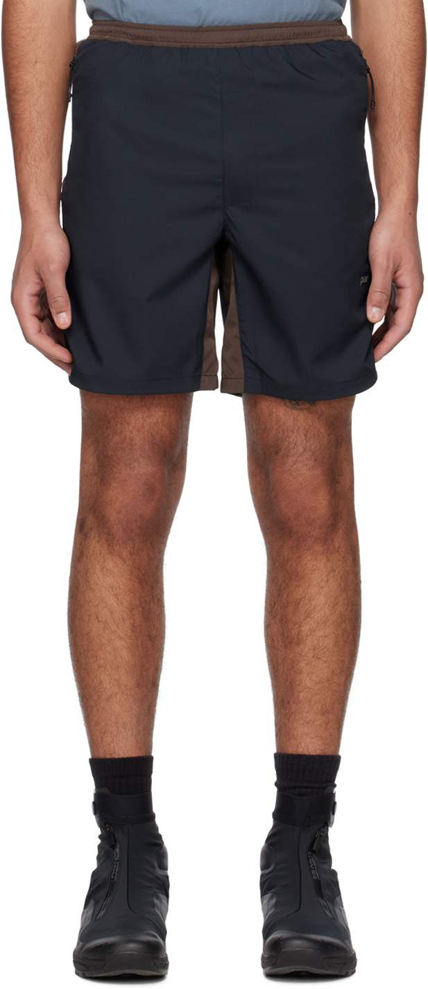 Navy Paneled Shorts