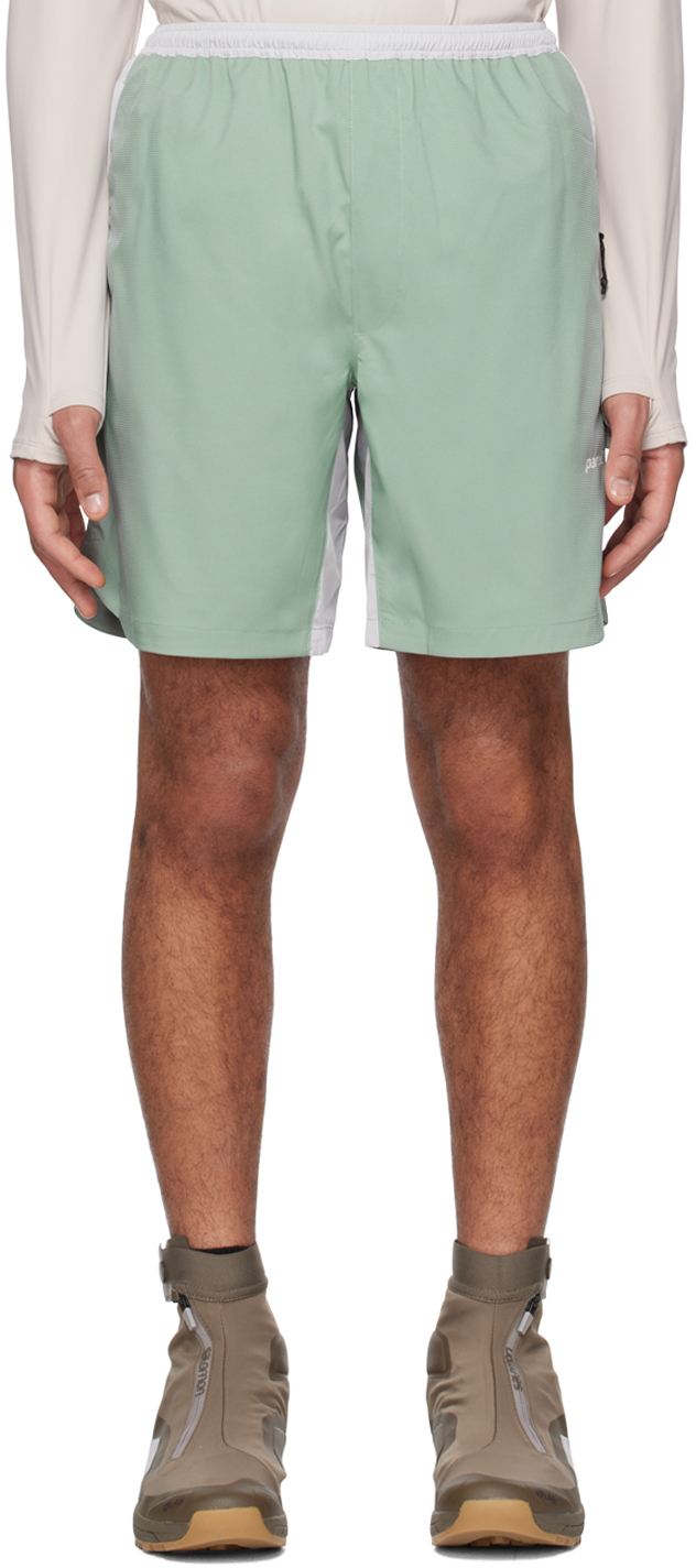 Green Paneled Shorts