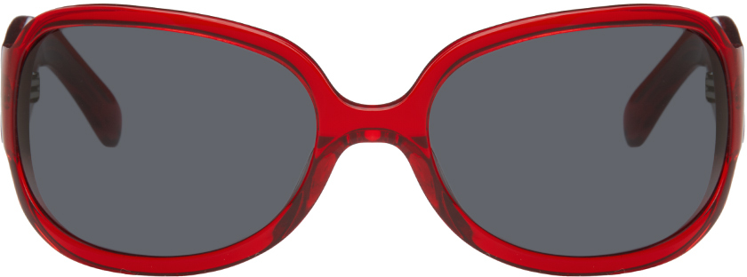 A Better Feeling Red Dune Sunglasses In Red/black