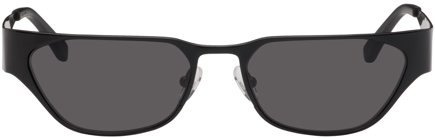 A Better Feeling Black Echino Sunglasses In Steel/black