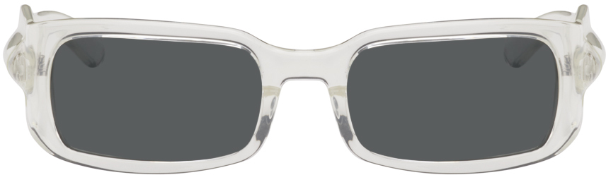 A Better Feeling Transparent Gloop Sunglasses In Glacial/black