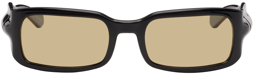 A Better Feeling Black Gloop Sunglasses In Black Amber