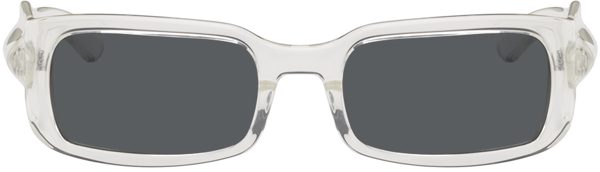 A Better Feeling Transparent Gloop Sunglasses In Glacial