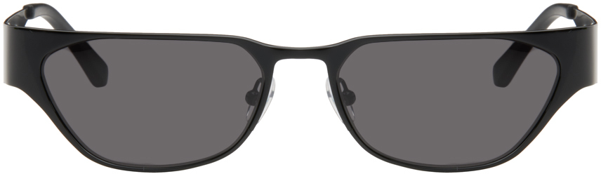 A Better Feeling Silver Echino Sunglasses In Black
