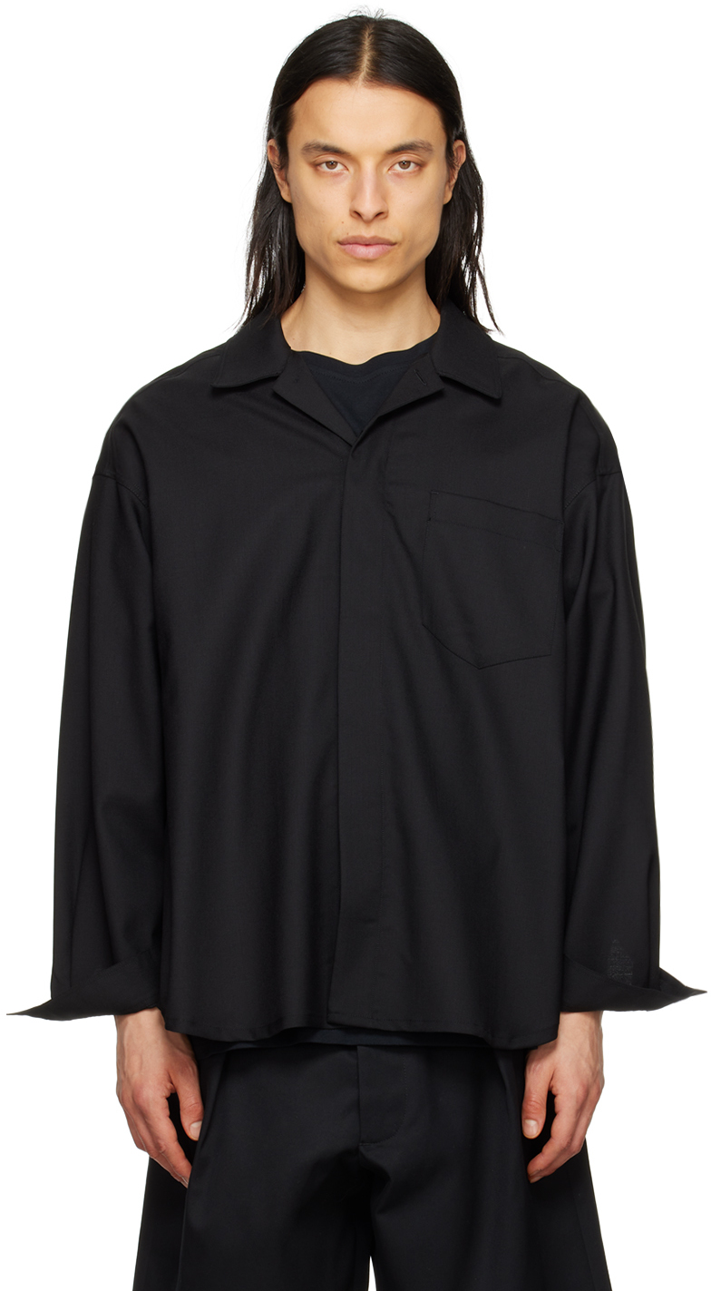 Lownn: Black Minimal Shirt | SSENSE UK