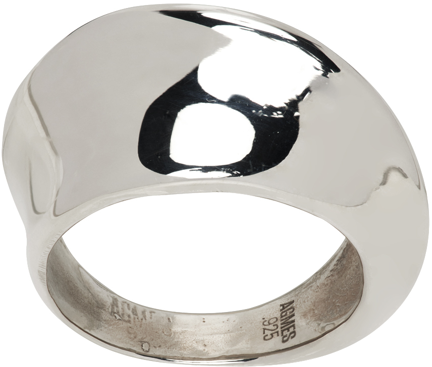 Agmes Silver Twist Ring