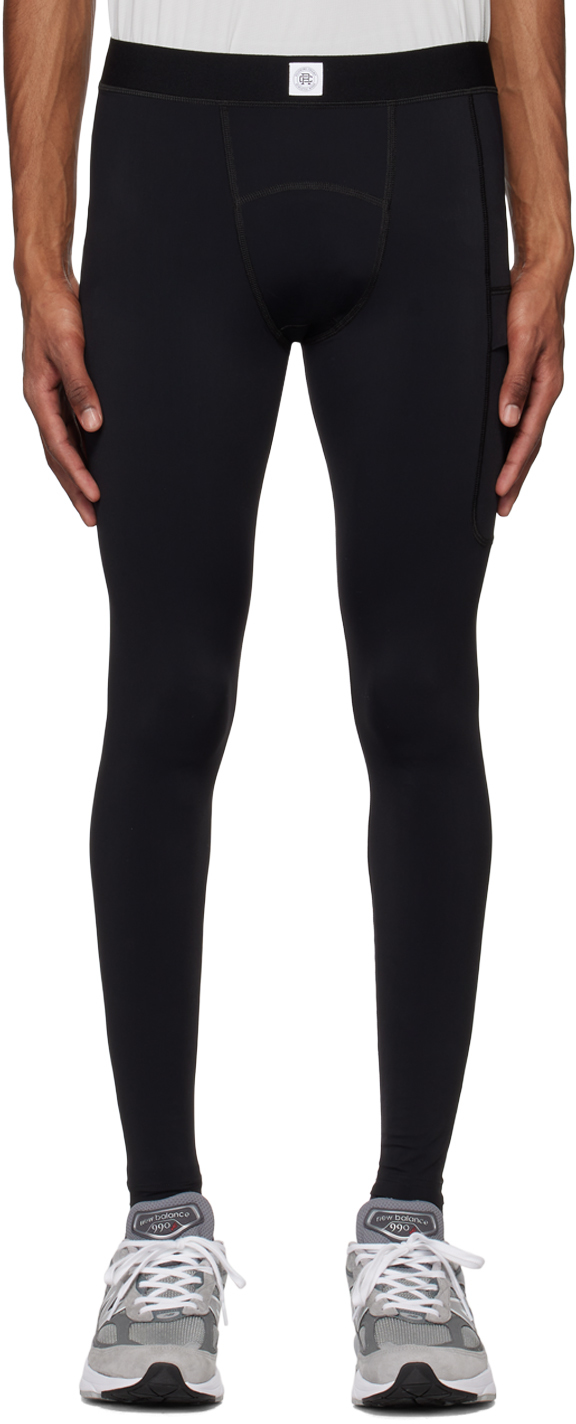 Reigning Champ Mid-rise Compression Leggings In Black