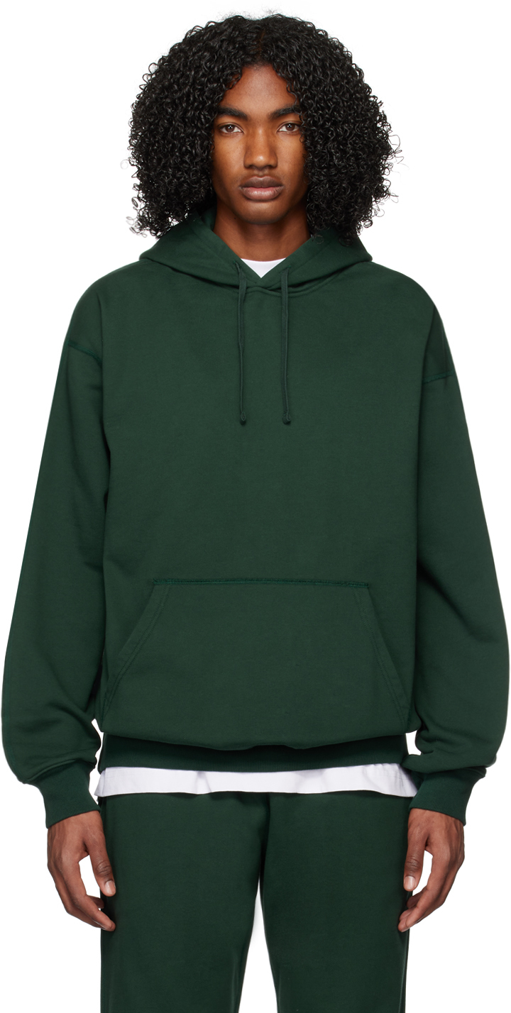 Reigning Champ: Green Relaxed Hoodie | SSENSE UK