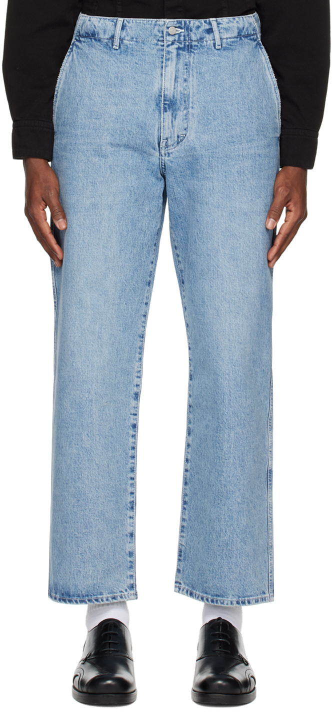 POTTERY: Blue One-Wash Jeans | SSENSE