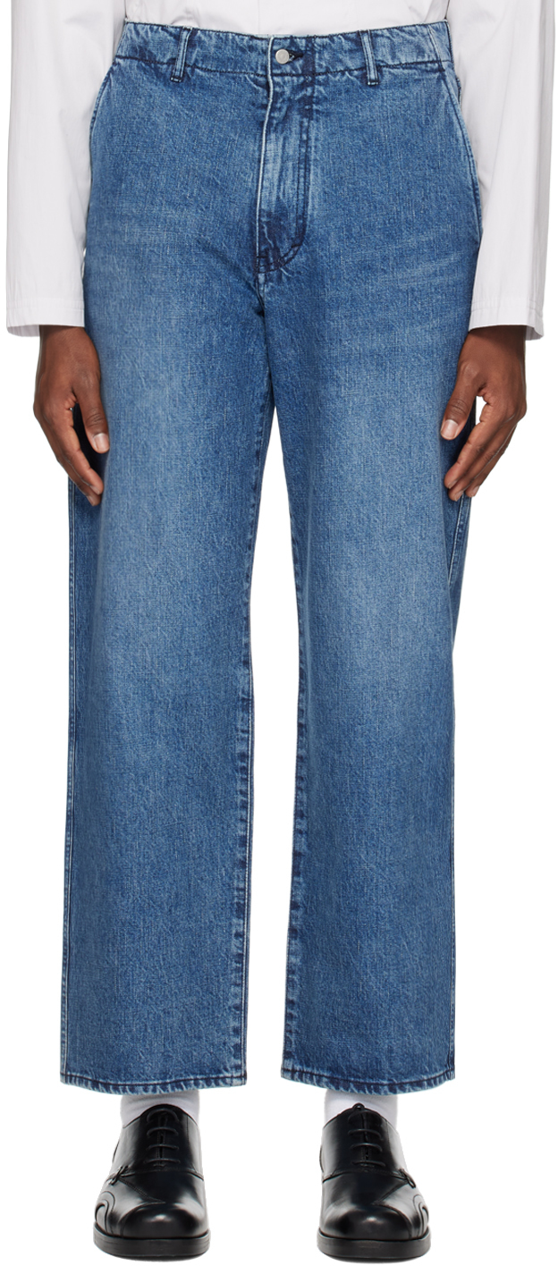 POTTERY: Blue One-Wash Jeans | SSENSE