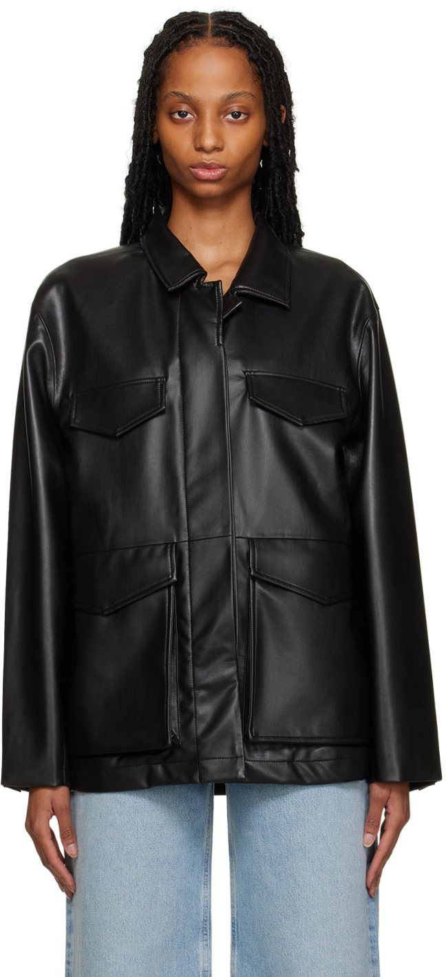 Citizens of Humanity Black Celio Faux-Leather Jacket