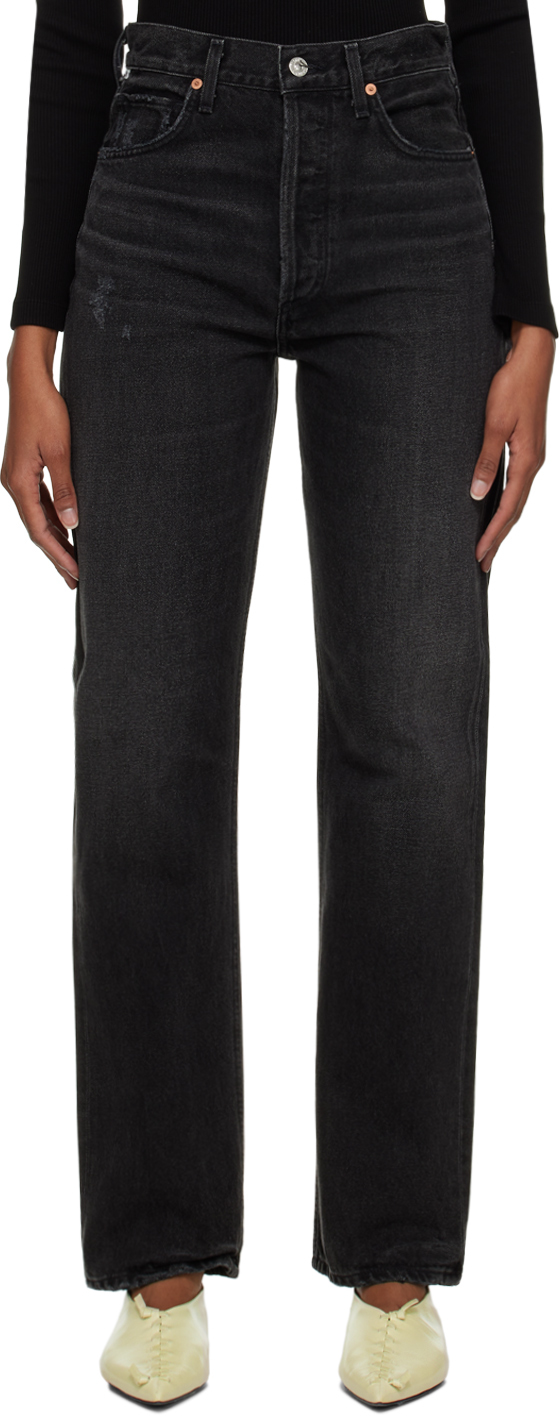 Citizens of Humanity: Black Eva Relaxed Baggy Jeans | SSENSE