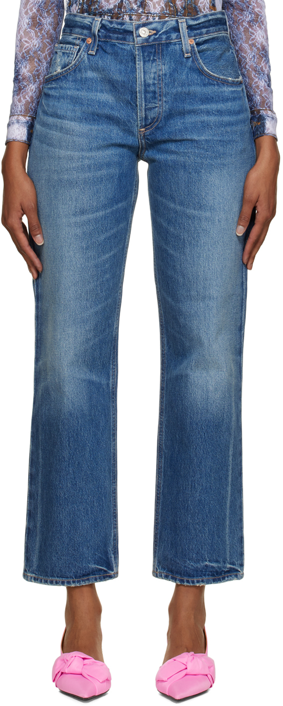 Blue Neve Low Slung Relaxed Jeans
