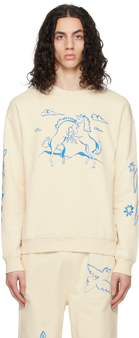 Carne Bollente Beige Crazy Horses Sweatshirt