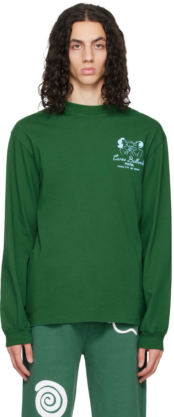 Green The Carne Love Hotel Long Sleeve T Shirt By Carne Bollente On Sale 