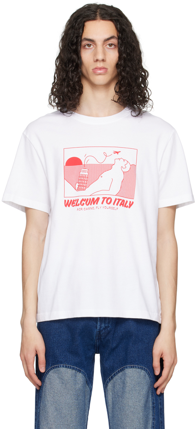Carne Bollente White 'Welcum To Italy' T-Shirt